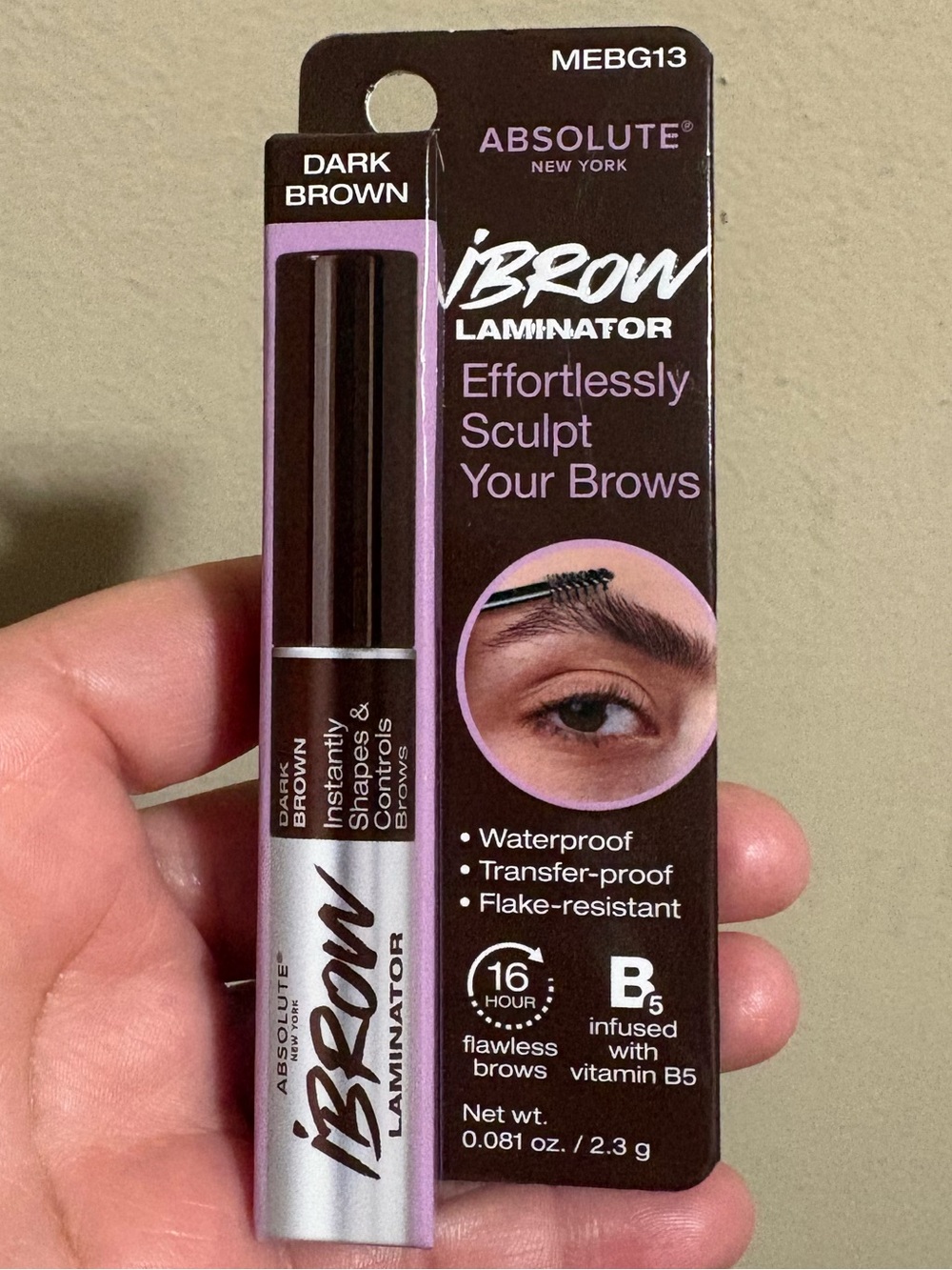 ABSOLUTE NEW YORK iBrow Laminator Brow Gel Dark Brown BrandNewNever Open Or Used